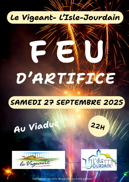 affiche feu dartifice 27 sept